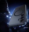 Puzdro pre Samsung Galaxy A56, pre MagSafe, ERBORD Matt Case, čierny + sklo na displej