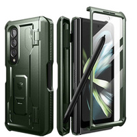 Obrnené puzdro pre Samsung Galaxy Z Fold 4 5G, Dexnor Full Body S-Pen Slot, zelený