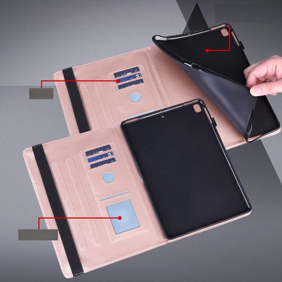 Puzdro s chlopňou pre Xiaomi Redmi Pad SE 11", flower, ružové