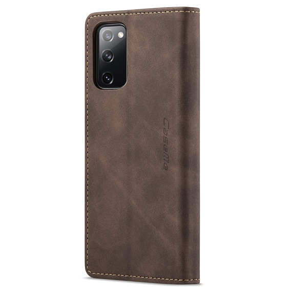 CASEME puzdro pre Samsung Galaxy S20 FE, Leather Wallet Case, hnedé
