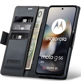 ERBORD Lesklá peňaženka Litchi s chlopňou pre Motorola Moto G56 5G