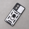 Obal na mobil pre Motorola Edge 40 Neo, CamShield Slide, striebro