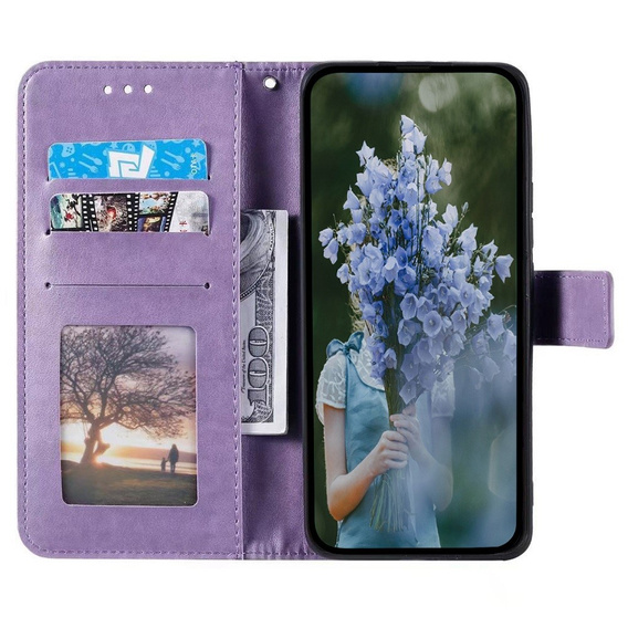 Klapkové puzdro pre Motorola Moto E22 / E22i, Mandala, fialové