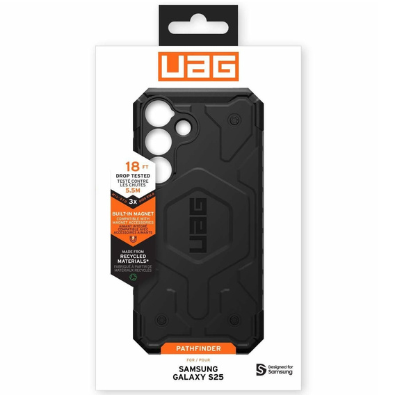 Puzdro Urban Armor Gear pre Galaxy S25, Pathfinder MagSafe, čierne