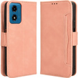 Klapkové puzdro pre Motorola Moto E14, Card Slot, ružové