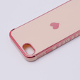 Obal na mobil pre iPhone 7/8/SE 2020/SE 2022, Electro heart, ružové rose gold