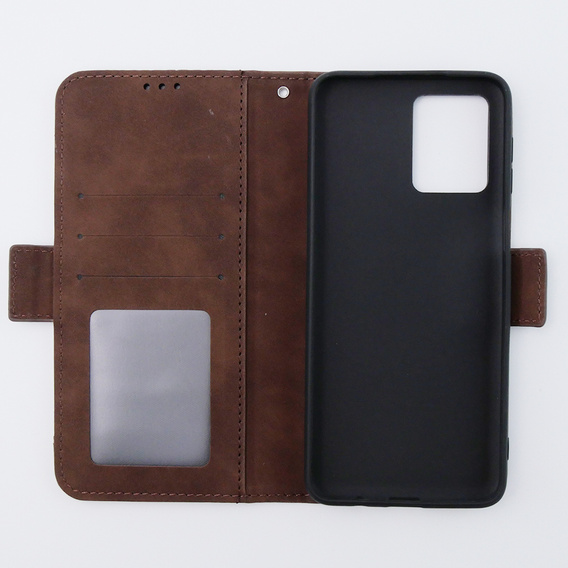 Klapkové puzdro pre Motorola Moto G54 5G, Card Slot, hnedé