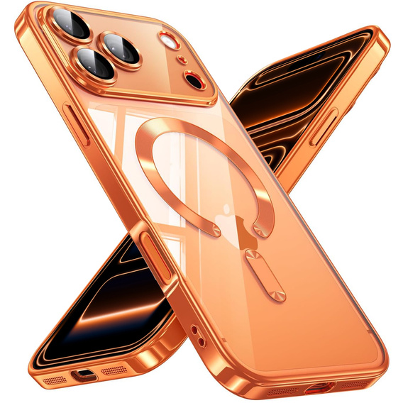 Puzdro Electro MagSafe pre iPhone 17 Pro, oranžové