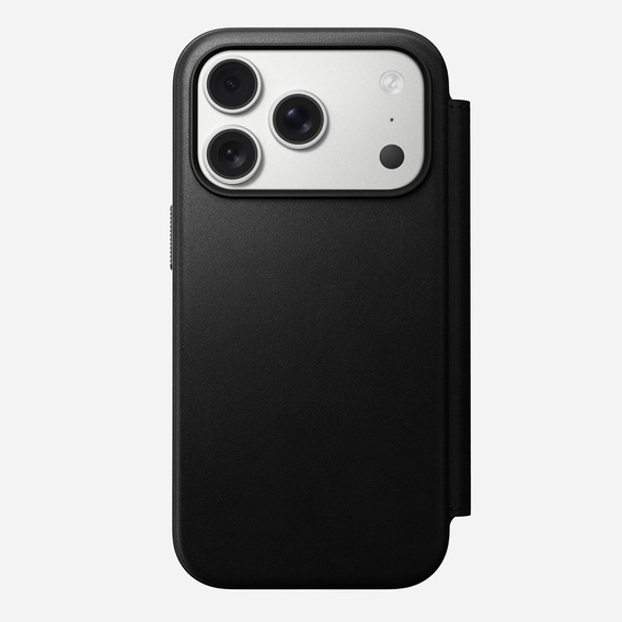 Puzdro Nomad pre iPhone 17 Pro, Modern Leather Folio, čierne