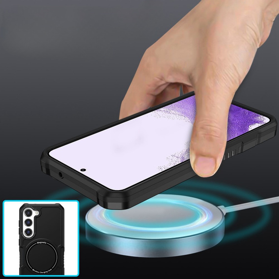 Obal na mobil pre Samsung Galaxy S23 Plus, Protective MagSafe, čierne