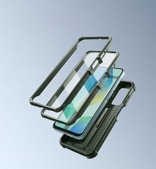Obrnené puzdro pre Samsung Galaxy A16, Dexnor Full Body (Two Frames), zelený