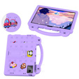 Detské puzdro pre Lenovo Tab M11, Cute Patterns, so stojanom, fialové