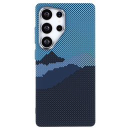 Puzdro pre Samsung S25 Ultra, Carbon Fiber MagSafe, modrá / námornícka modrá