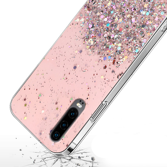 Obal na mobil pre Huawei P30, Glittery, ružové