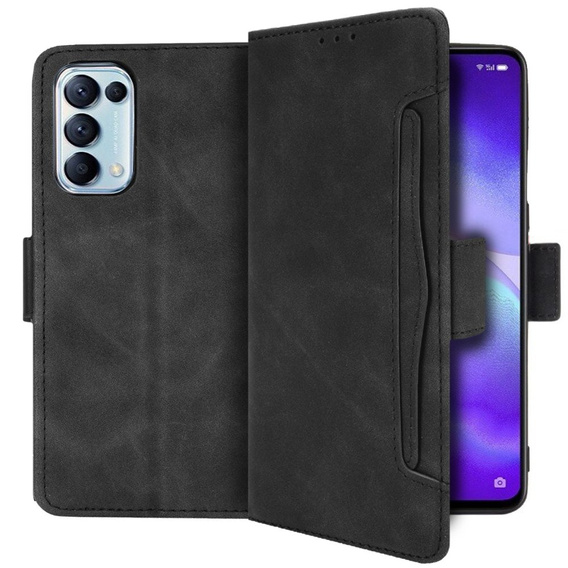 Klapkové puzdro pre Oppo Reno 5 5G, Card Slot, čierne