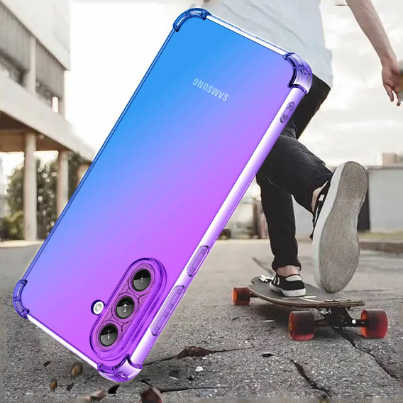 Puzdro pre Samsung Galaxy A36, Gradient Dropproof, Fialová / modrá