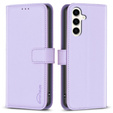 Klapkové puzdro pre Samsung Galaxy S23 FE, BINFEN Wallet, fialové + 9H sklo