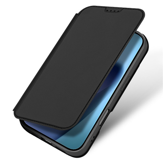 Puzdro Dux Ducis pre iPhone 17, Skin Pro, s chlopňou, s otvorom na kartu, čierne