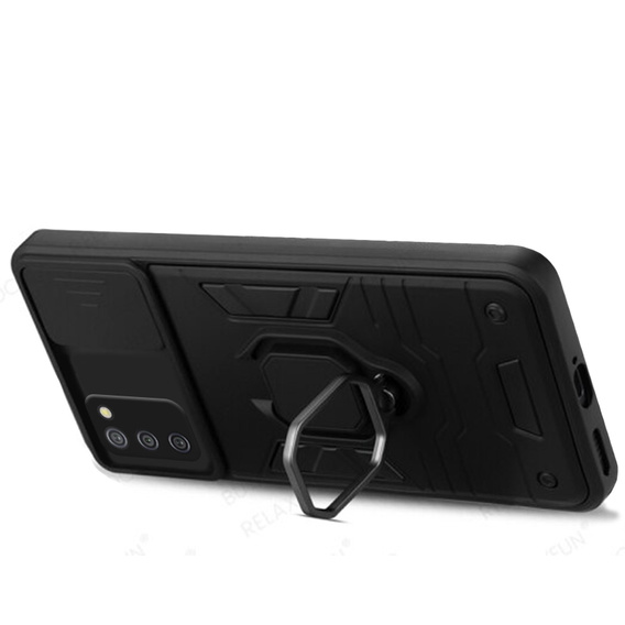 Puzdro pre Samsung Galaxy A03s, KickStand Camera Lens, modré