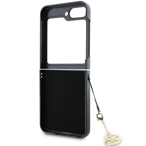GUESS Obal na mobil pre Samsung Galaxy Z Flip7 FE / Z Flip6, 4G Charms Collection Hardcase, hnedé