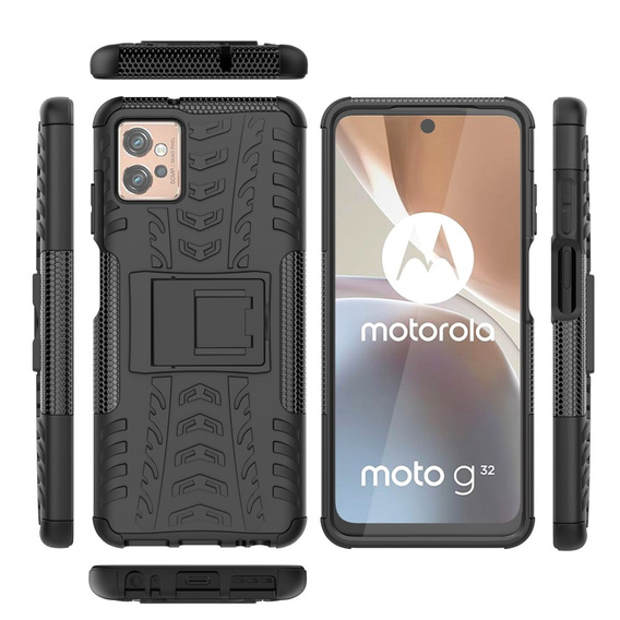 Obal na mobil pre Motorola Moto G32, Tire Armor, čierne