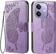 Klapkové puzdro pre Oppo A40 / Oppo A40m, Butterfly, fialové