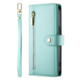 Klapkové puzdro pre Samsung Galaxy S25 Ultra, Wallet Zipper Pocket, zelený