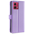Klapkové puzdro pre Motorola Moto G84 5G, Wallet Zipper Pocket, fialové