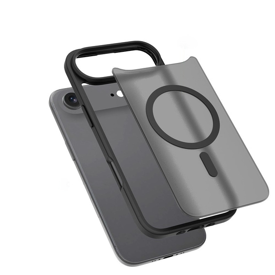 Matné puzdro pre iPhone Air, pre MagSafe, priesvitné čierne
