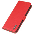 KHAZNEH RFID puzdro pre OnePlus 12R, Litchi Texture, červené