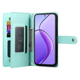 Klapkové puzdro pre Realme 14 Pro+ 5G, Wallet Zipper Pocket, mätové