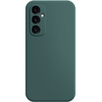 Puzdro pre Samsung Galaxy A15, Silicone Lite, tmavozelené + sklo 9H