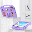 Detské puzdro pre Samsung Tab A8 X200 / X205, Cute Patterns, so stojanom, fialové