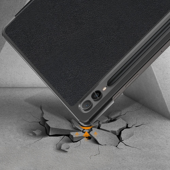 Puzdro pre Samsung Galaxy Tab S9 FE+ Plus, Smartcase s priestorom pre stylus, čierne