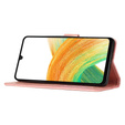 Klapkové puzdro pre Samsung Galaxy A25 5G, Butterfly Flower, ružové rose gold + 9H sklo 