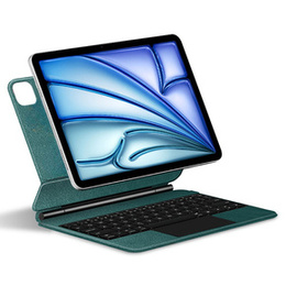 Puzdro s klávesnicou pre iPad Air 13" 2024, Magnetic Keyboard Touchpad, zelený