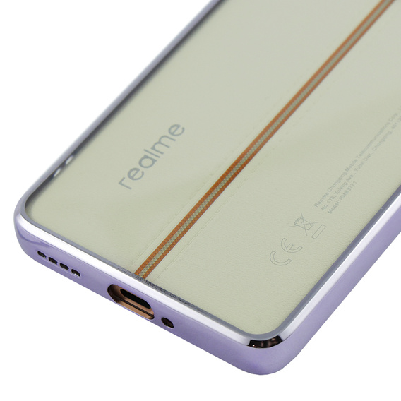 Puzdro pre Realme 11 Pro 5G / Pro+ 5G, Electroplating Frame, transparentné / fialové
