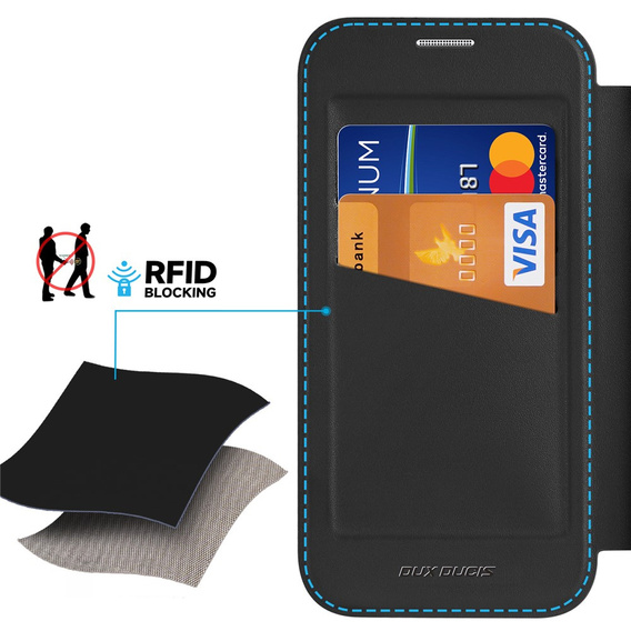 Puzdro Dux Ducis pre iPhone 17, Skin X Pro, s chlopňou, pre MagSafe, čierne