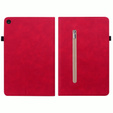 Puzdro pre Lenovo Tab M10 10.1 Gen 3, Wallet Pen Slot, červené