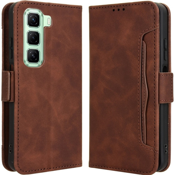Klapkové puzdro pre Infinix Hot 50 4G, Card Slot, hnedé