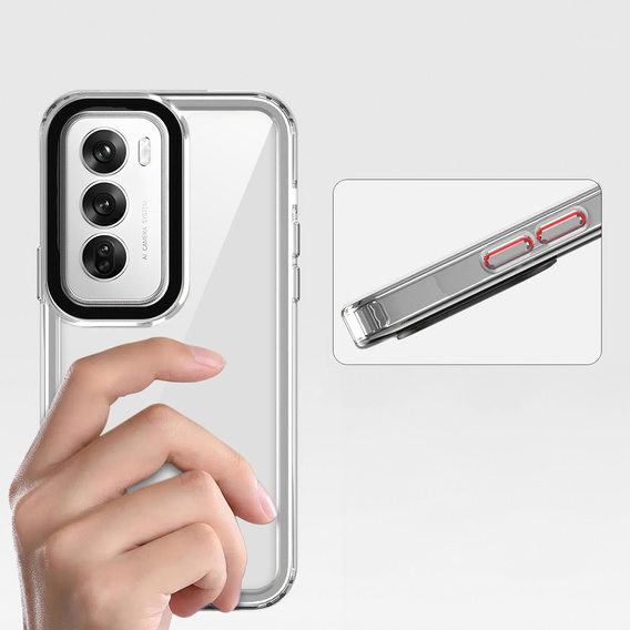 Obal na mobil pre Oppo A80, Fusion Hybrid, priehľadné