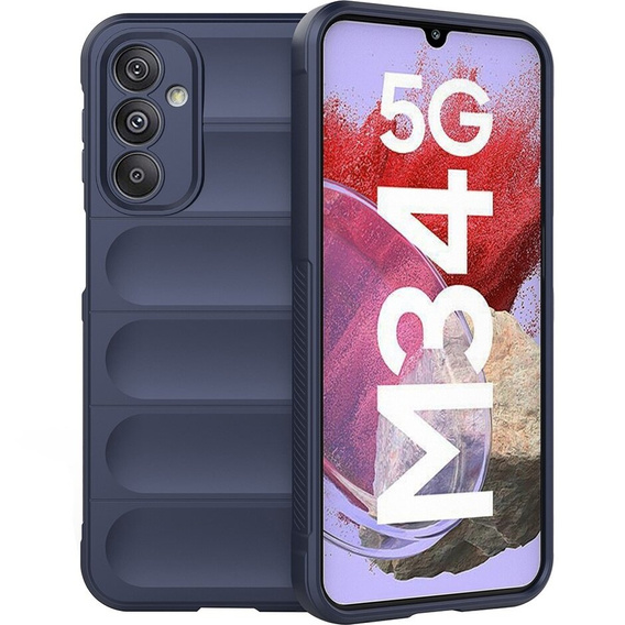 Obal na mobil pre Samsung Galaxy M34, Gaming Shockproof, tmavomodré