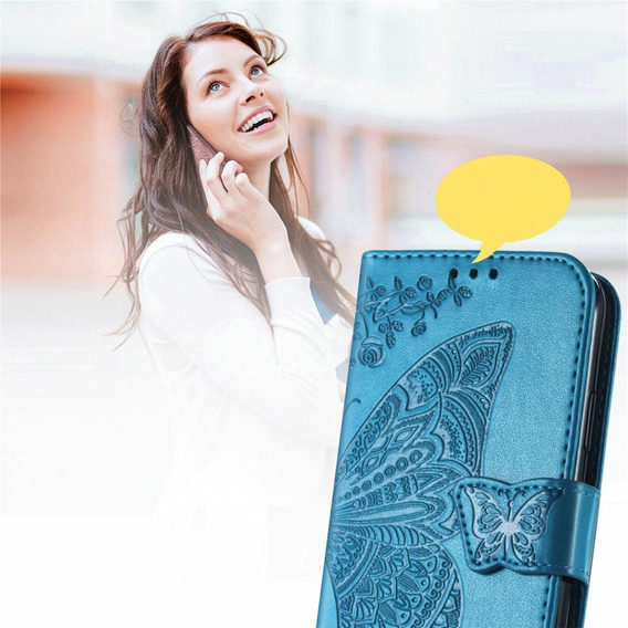 Klapkové puzdro pre Motorola Edge 50 Ultra, Butterfly, modré