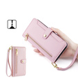 Klapkové puzdro pre iPhone 14, Wallet Zipper Pocket, ružové