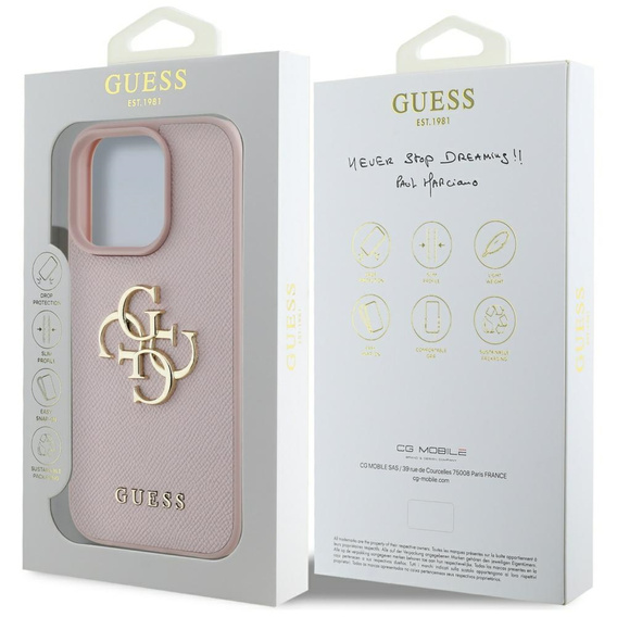 Puzdro GUESS Grained Big 4G a Classic Logo pre iPhone 16 Pro