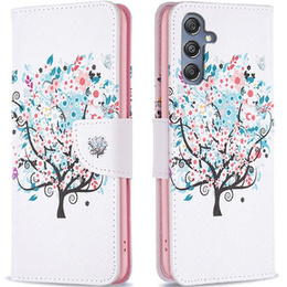 Klapkové puzdro pre Samsung Galaxy M34, Wallet, colorful tree, biele