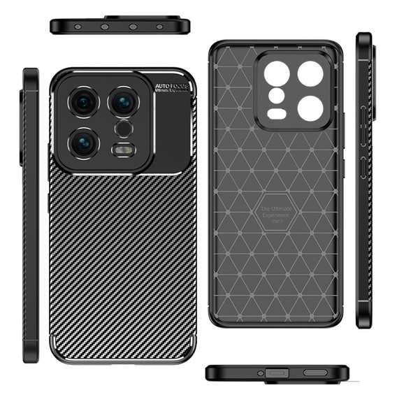 Obal na mobil pre Xiaomi 13, Carbon Gel, čierne
