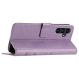 Klapkové puzdro pre Samsung Galaxy A55 5G, Wallet, Butterfly, fialové