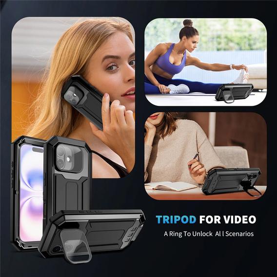 Puzdro R-JUST s ochranným sklom a stojanom pre iPhone 17