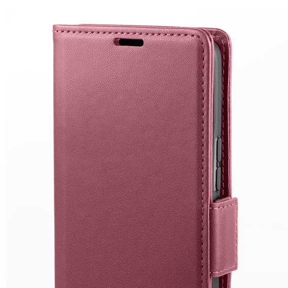 Puzdro pre Motorola Edge 50 Pro, ERBORD Glossy Litchi, flipová peňaženka, červené